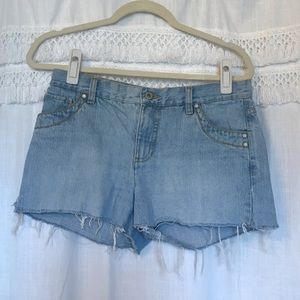 Cut off denim shorts
